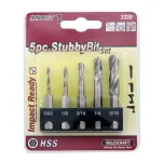 Milescraft 5-Piece Metal Stubby Drill Bit Set with 1/4 in. Hex Shank thumbnail 2