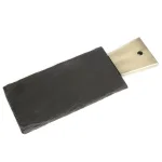 Creative Home Natural Black Slate Cheese Serving Board with Copper Trim Handle, 13 x 5 in. thumbnail 1