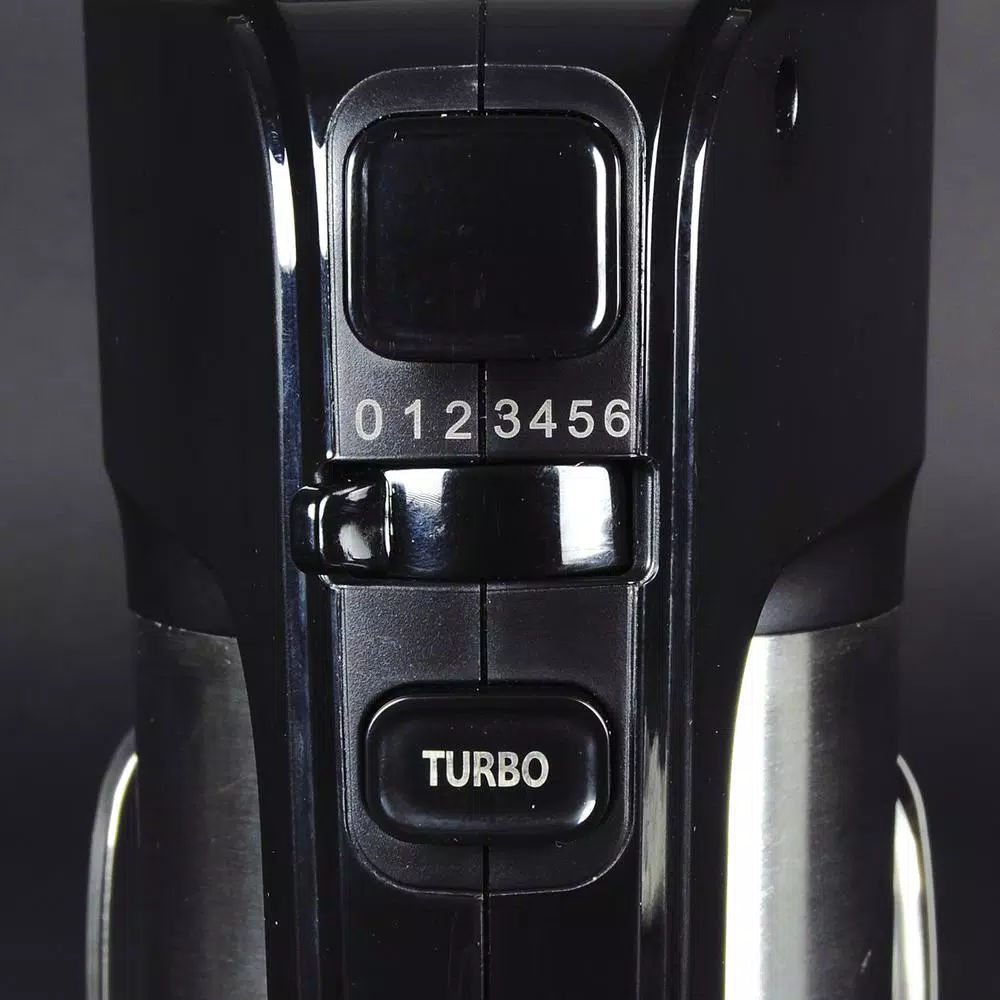 Total Chef 250-Watt 6-Speed Hand Mixer with Turbo Boost, Black/Silver