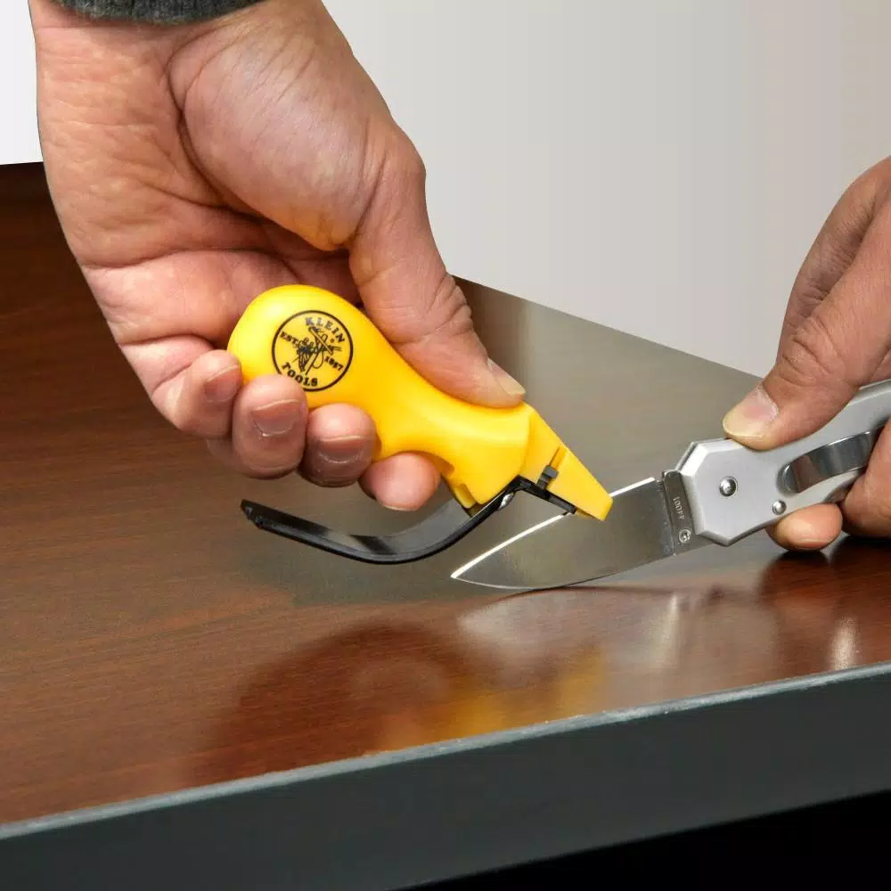 Klein Tools Knife and Scissors Sharpener with Tungsten Carbide Inserts