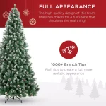 Best Choice Products 9 ft. Unlit Flocked Virginia Pine Artificial Christmas Tree with Pine Cones and Holly Berries thumbnail 5