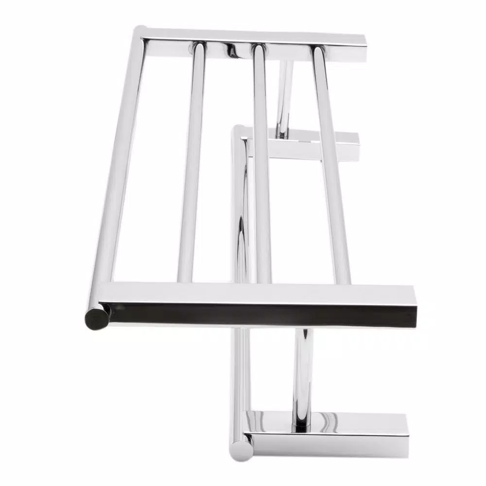ALFI BRAND 25.88 in. Modern Wall Mount Towel Rack with Shelf, Polished Chrome