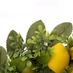 Glitzhome 22 in. Artificial Greenery Lemon Wreath - Faux Lemon Foliage Decor thumbnail 2