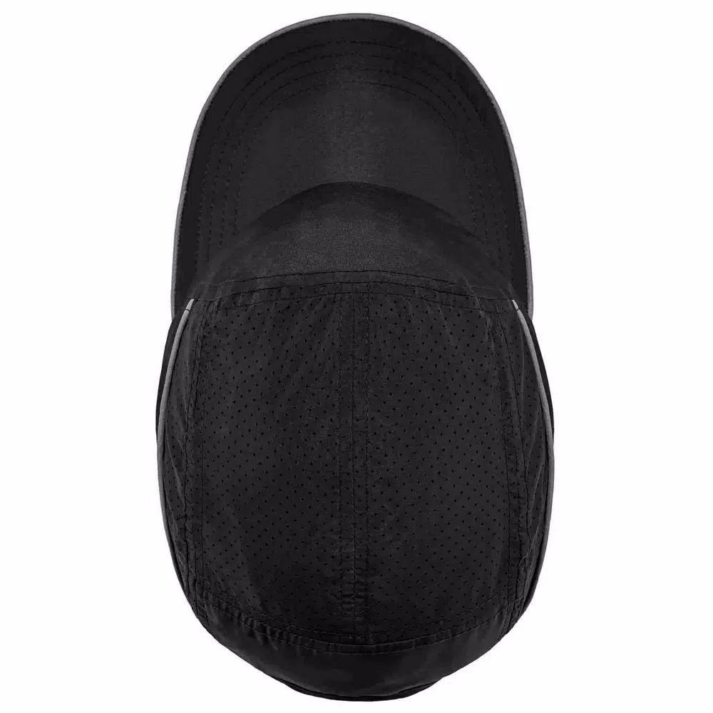 Skullerz 8955 Lightweight Vented Bump Cap Hat - Black Long Brim