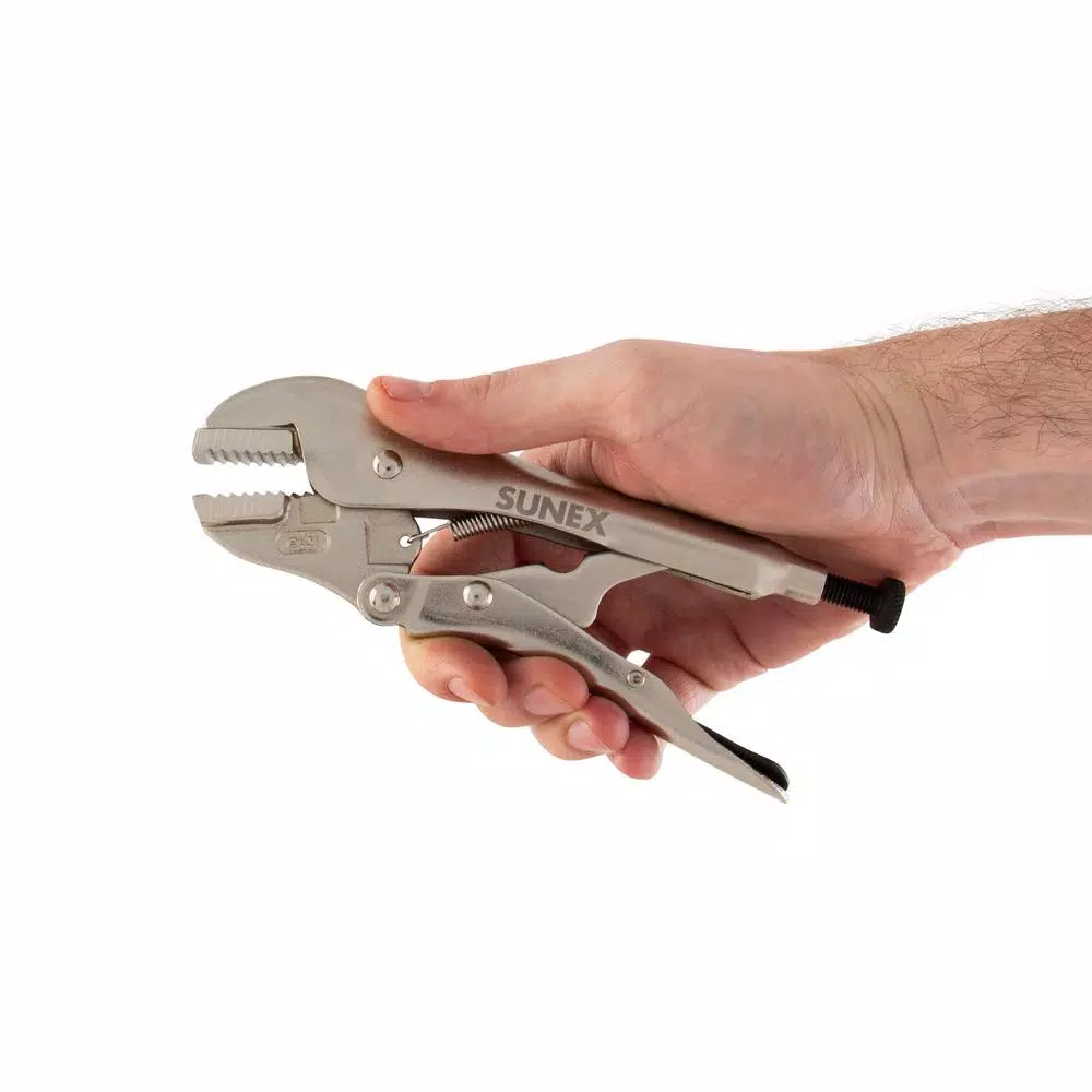 SUNEX TOOLS Sunex 4-Piece Locking Pliers Set - Curved, Long Nose, and Straight Jaw
