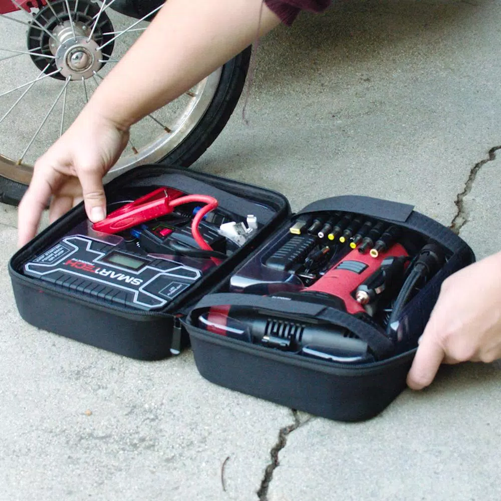 Smartech Products Smartech TECH-5000P 6-in-1 Vehicle Jump Starter, 12000mAh Power Bank, and 150 PSI Air Compressor Kit