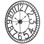 Utopia Alley Manhattan Industrial 32" Oversized Wall Clock, Analog Quartz, Black Metal thumbnail 6