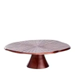 Old Dutch Antique Copper Lily Pad Cake Stand, 14.5 in. Aluminum Dessert Server thumbnail 1