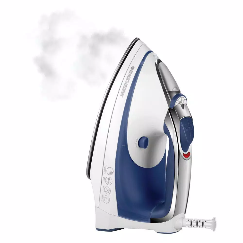 BLACK+DECKER Steam Advantage Traditional Steam Iron, 1200W, Blue