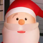Home Accents Holiday Gemmy Industries 12 ft. Giant Inflatable Santa with LED Lights and Candy Cane thumbnail 4