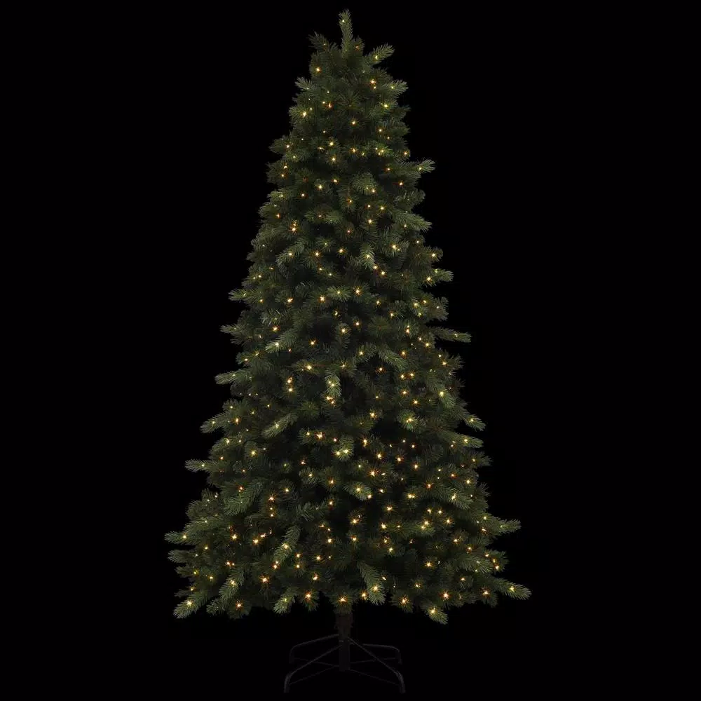 Unbranded 9 ft. Braxton Pre-Lit Color Changing Artificial Christmas Tree with 900 Micro Dot LED Lights