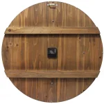 Infinity Instruments Wine Barrel 24 in. Wood and Steel Round Wall Clock thumbnail 2