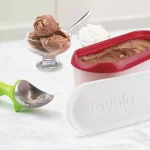Tovolo Glide-A-Scoop 1.5 Qt. Ice Cream Tub, Insulated Airtight Freezer Container with Non-Slip Base, Cayenne thumbnail 3