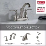 Delta Woodhurst 24 in. Stainless Steel Towel Bar, Zinc Die Cast Construction thumbnail 3