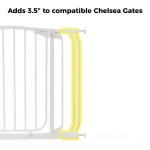 Dreambaby 3.5 in. Gate Extension for Chelsea Series Standard Height Child Safety Gates, White thumbnail 2