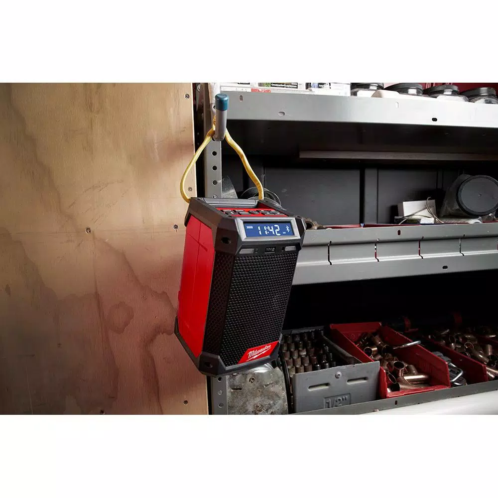 Milwaukee M12 12V Lithium-Ion Cordless Bluetooth AM/FM Jobsite Radio with Charger