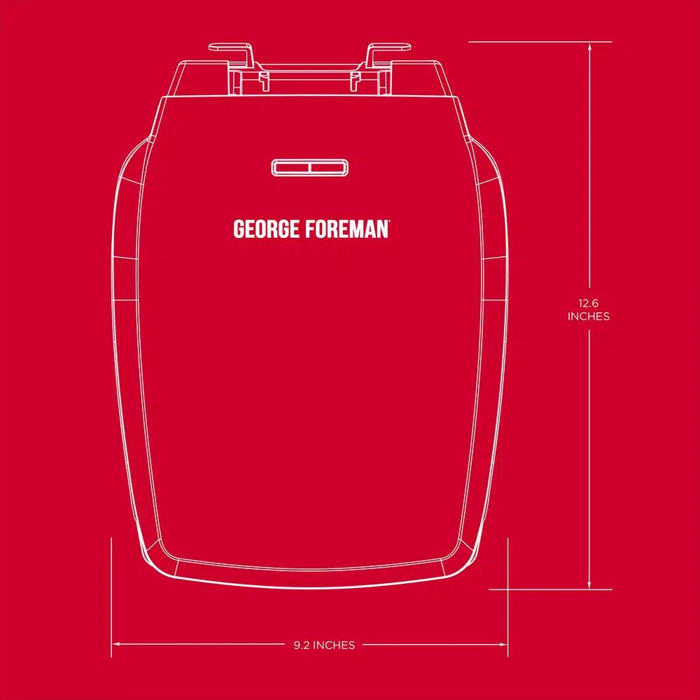 George Foreman Classic 4-Serving Indoor Grill and Panini Press, 60 sq. in., Black