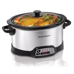 Hamilton Beach 6 Qt. Programmable Silver Slow Cooker with Temperature Controls thumbnail 1