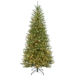 National Tree Company 7.5 ft. Dunhill Slim Fir Artificial Christmas Tree with 600 Clear Warm Lights thumbnail 1