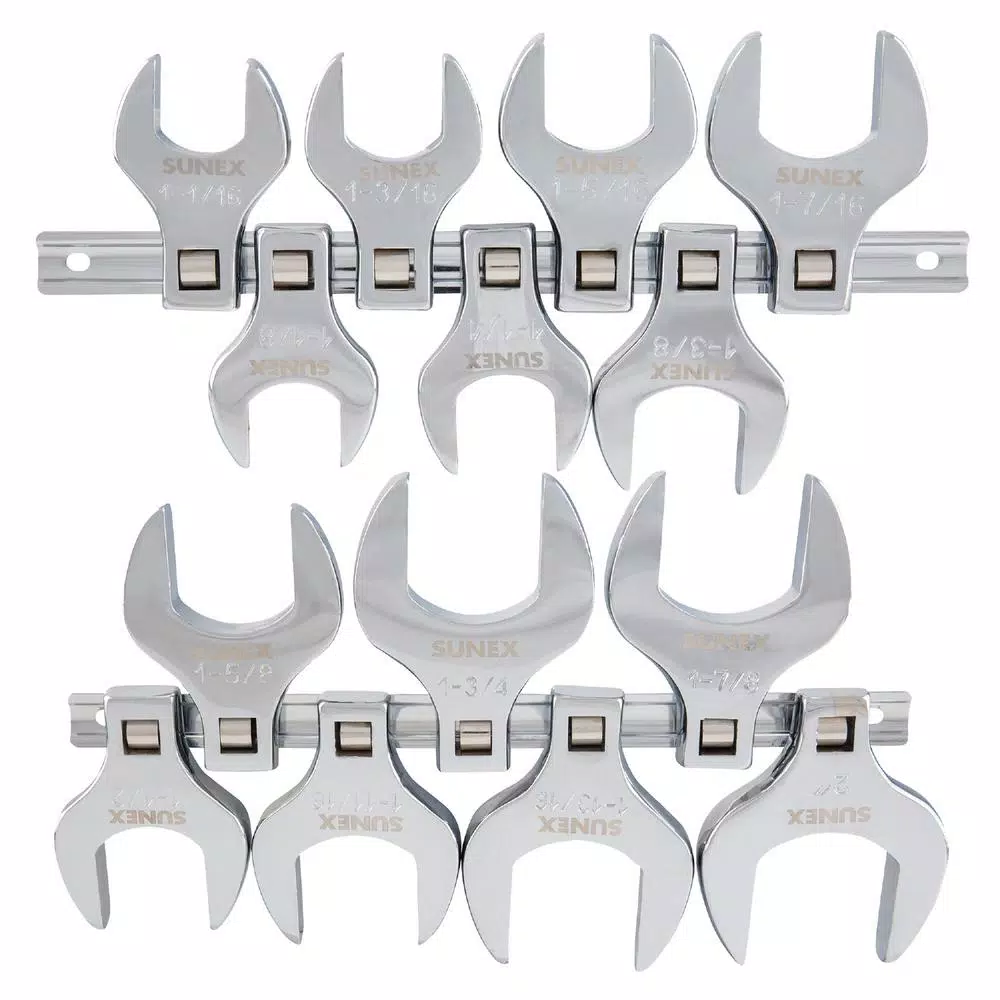 Sunex Tools 1/2 in. Drive Jumbo SAE Crowfoot Wrench Set, 14-Piece