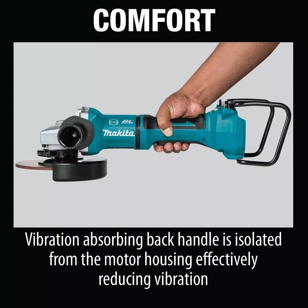 Makita 18V X2 LXT Brushless 7 in. Paddle Switch Angle Grinder with Electric Brake, Tool Only
