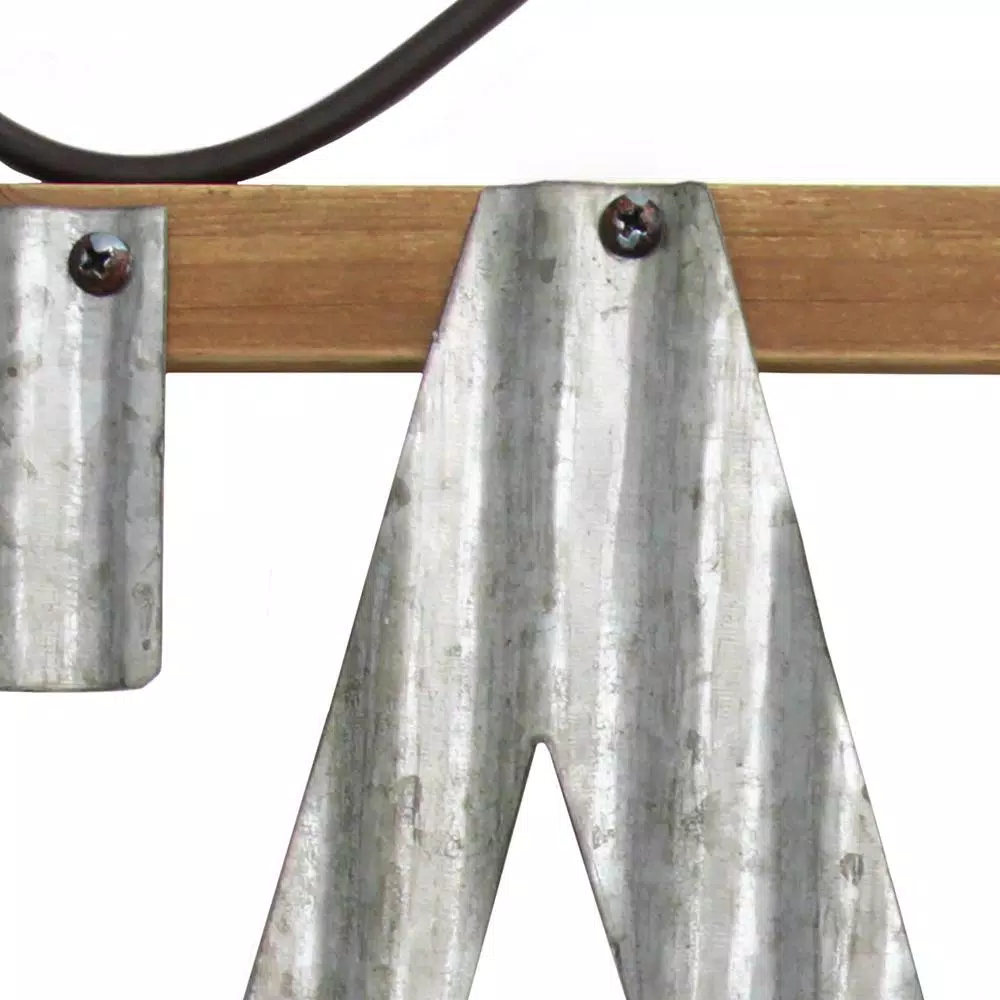Stratton Home Decor Family Wall Sign - Rustic Wood and Metal Farmhouse Decor