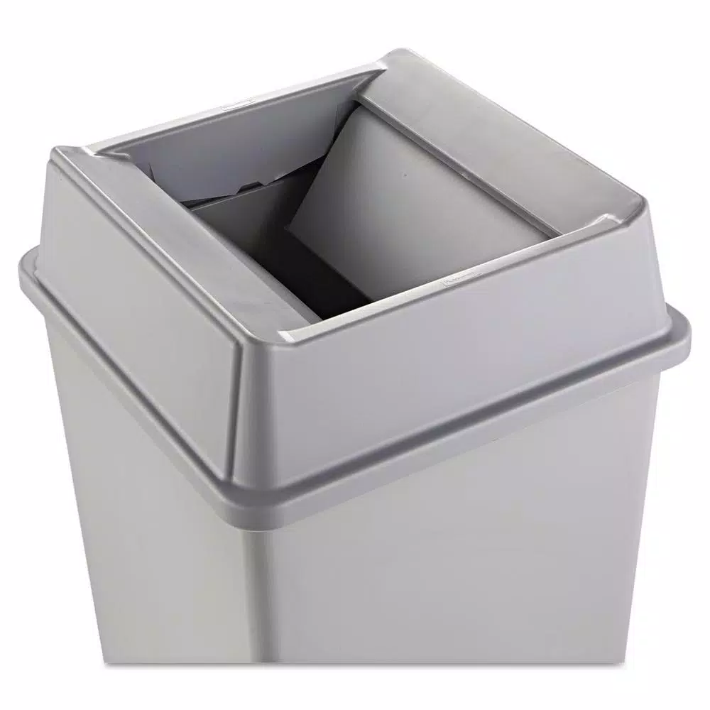 Rubbermaid Commercial Products Rubbermaid Commercial Untouchable Replacement Swing Top Lid, Grey, Square