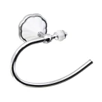 MODONA Flora Series C-Style Towel Ring, White Porcelain and Polished Chrome thumbnail 1
