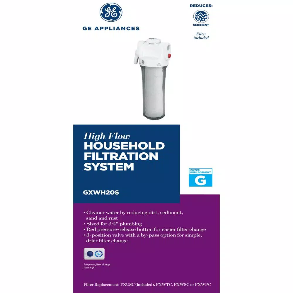 GE Whole House Water Pre-Filtration System with 3-Position Bypass Valve
