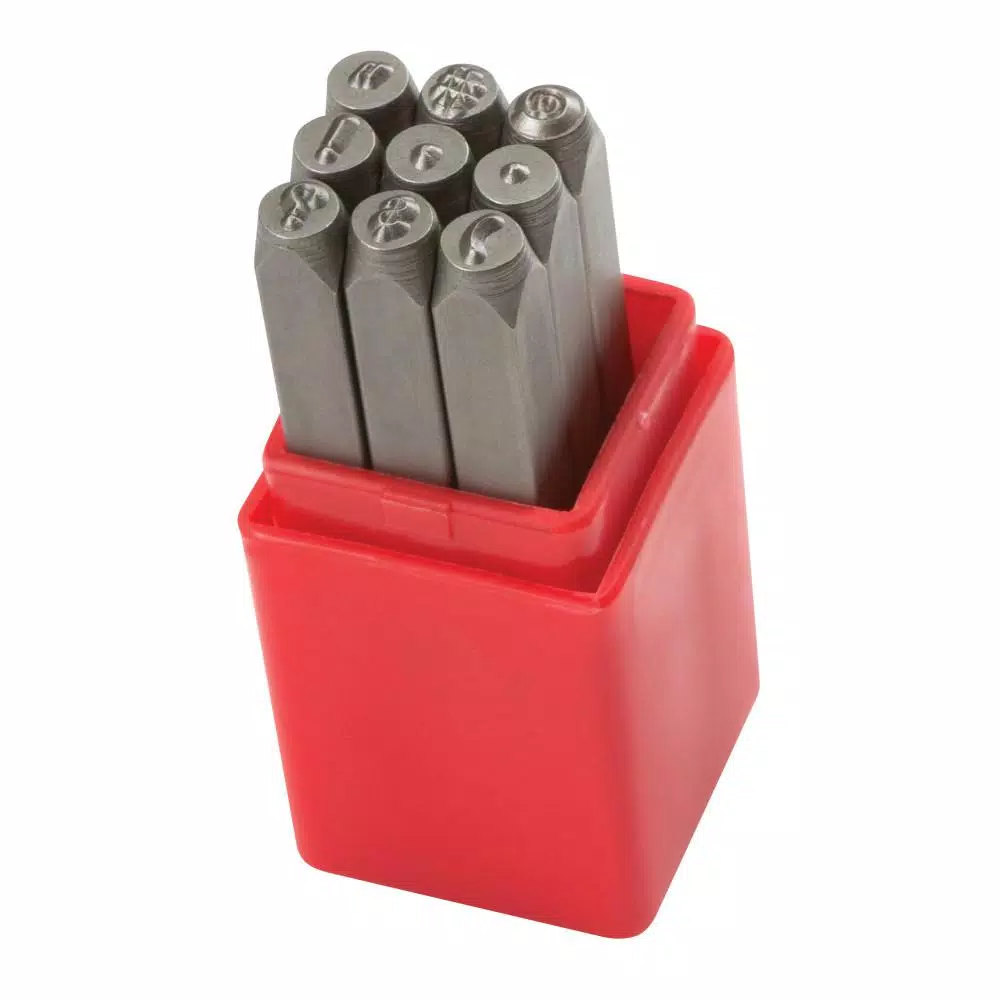 TEKTON 5/32 in. Punctuation Stamp Set, 9-Piece Alloy Steel Punch Set