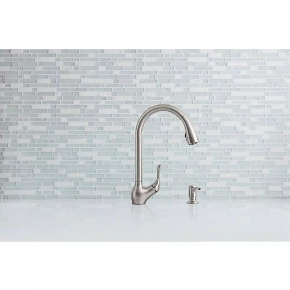 KOHLER Barossa Touchless Single-Handle Pull-Down Kitchen Faucet, Vibrant Stainless