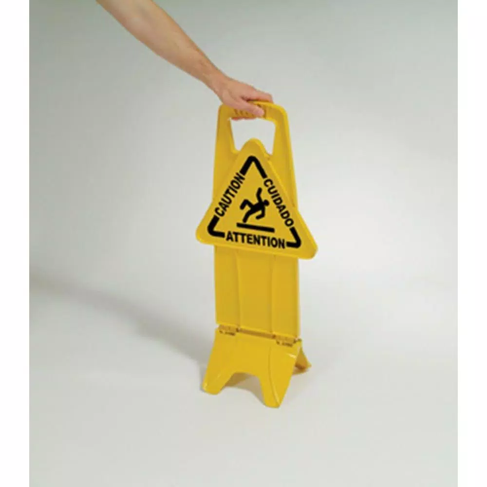 Rubbermaid Commercial Products 25 in. x 13 in. Wet Floor Caution Sign