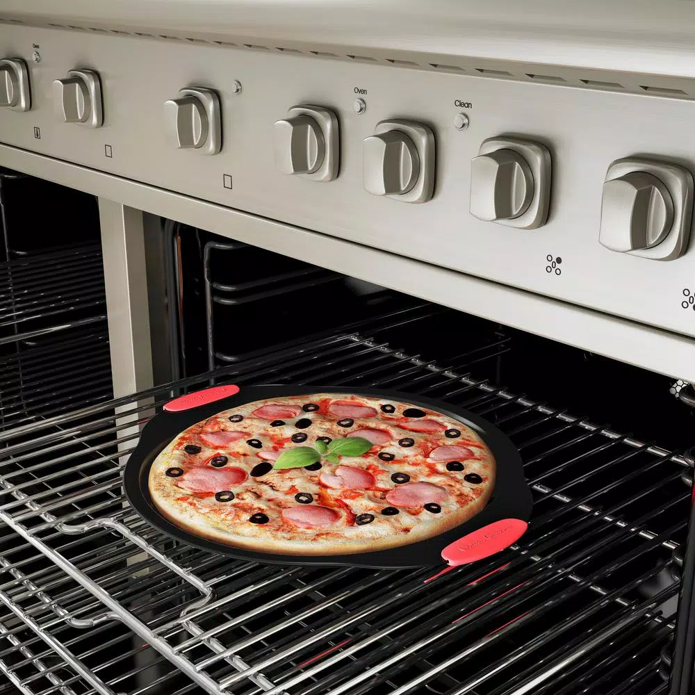 Classic Cuisine 13 in. Pizza Pan and Cutter Set with Perforated Crisper Pan