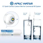 APEC Water Systems 12 in. Commercial Grade Inline Carbon Post-Filter, 3/8 in. Output for APEC Light Commercial RO Systems thumbnail 4