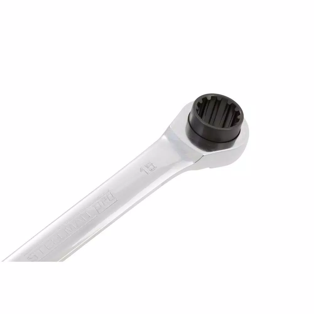 STEELMAN PRO 96748 Metric Universal Spline Ratcheting Wrench Set, 5-Piece Deep Box-End
