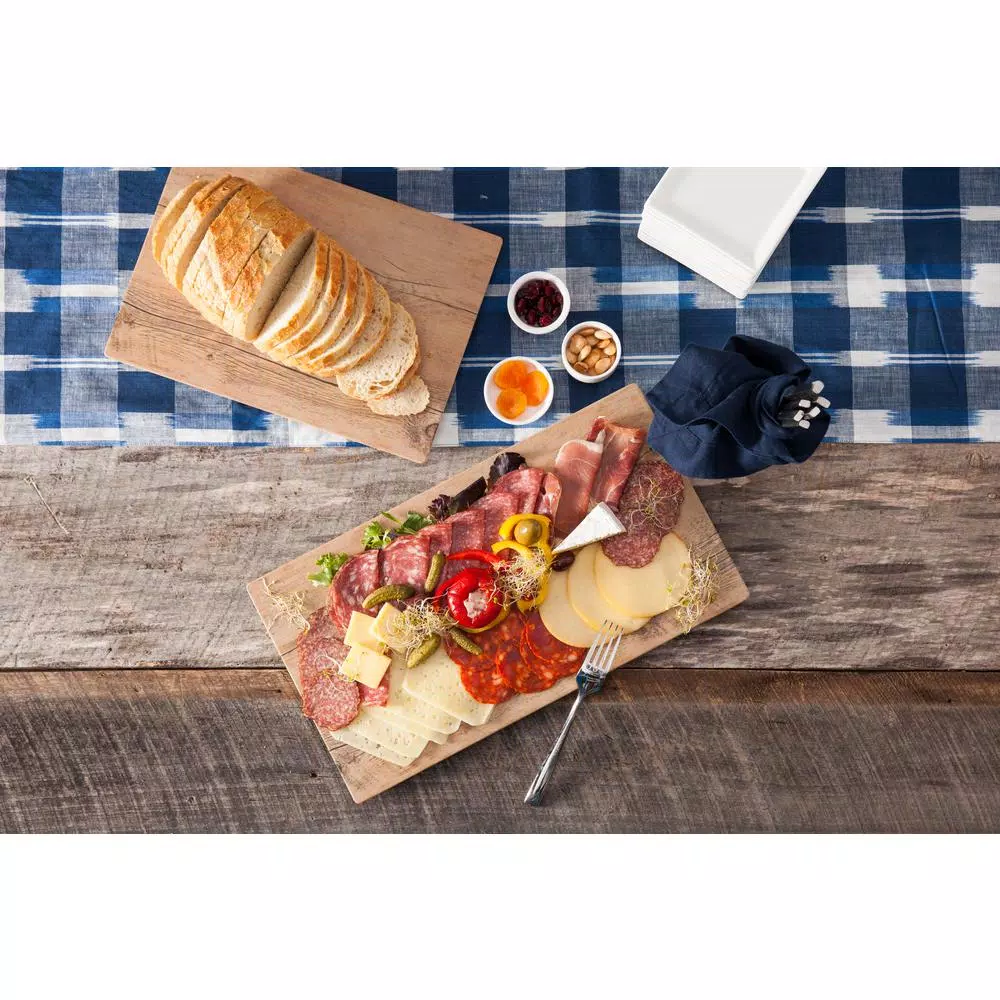 Fortessa ST D&V Melamine Wood Grain Rectangular Serving Tray, 18x10 inch, Brown