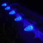 Wintergreen Lighting OptiCore C7 LED Blue Faceted Christmas Light Bulbs, 25-Pack thumbnail 3