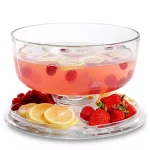 Gibson Home Great Foundations 12-in Clear Glass Cake Stand with Pedestal and Dome Lid thumbnail 8