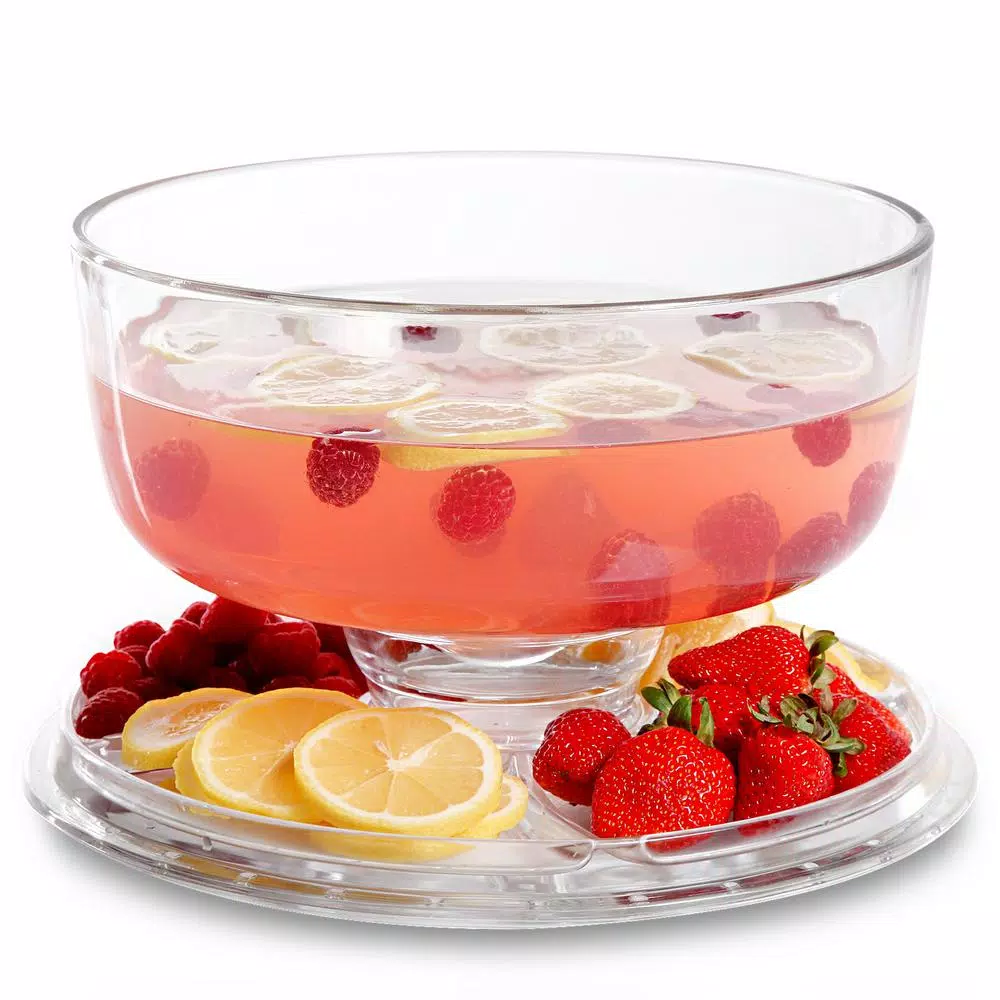 Gibson Home Great Foundations 12-in Clear Glass Cake Stand with Pedestal and Dome Lid