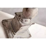 IMAX Hamilton Wrought Iron Hurricane Candleholders, Set of 2, Weathered Grey Finish thumbnail 3