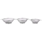 Home Basics 3-Piece Stainless Steel Mesh Colander Set, Gray thumbnail 1