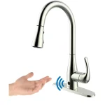 Flow Series Motion Activated Single-Handle Pull-Down Kitchen Faucet, Brushed Nickel (3-Pack) thumbnail 2