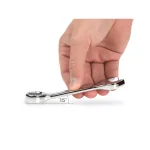 TEKTON 15 mm Stubby Combination Wrench, Chrome Vanadium Steel thumbnail 3