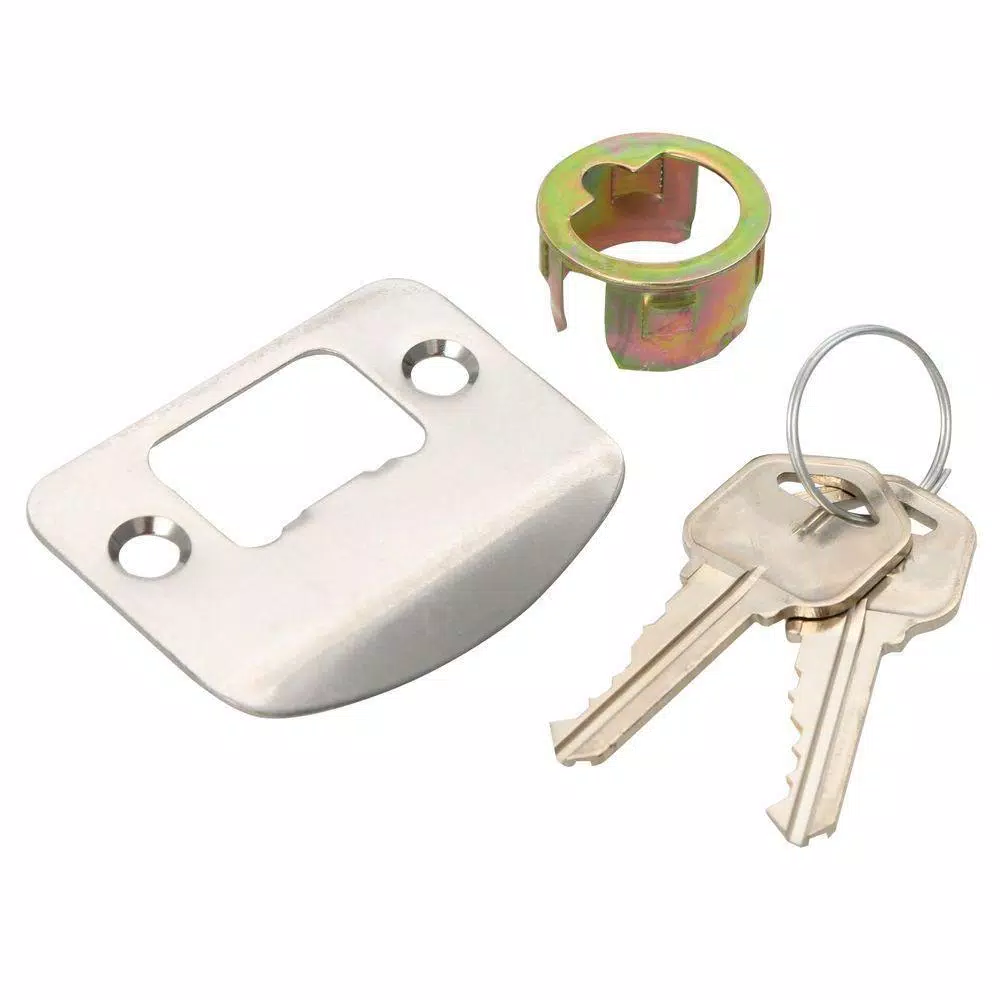Defiant Scroll Keyed Entry Door Lever, Satin Nickel