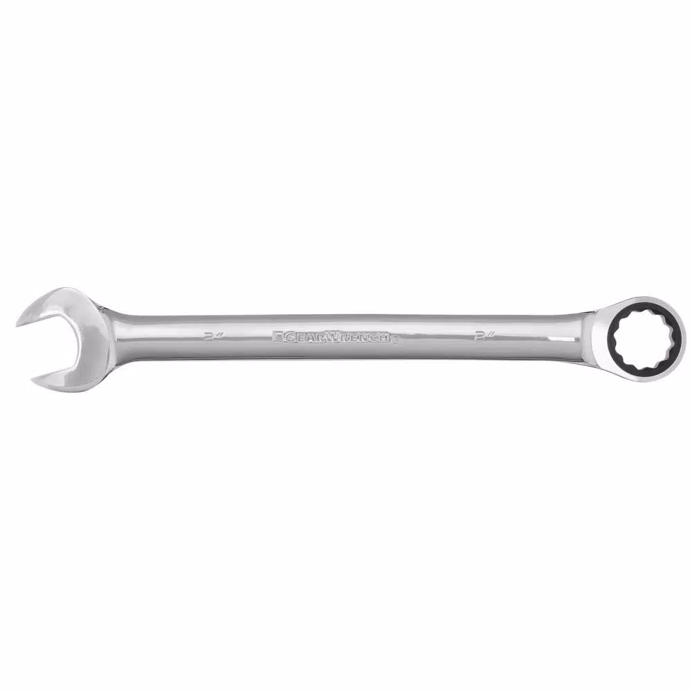 GearWrench 2 in. Jumbo Combination Ratcheting Wrench, 12-Point, Chrome Finish