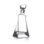 JoyJolt Atlas 22 oz. Crystal Whiskey Decanter with Stopper, Square Design thumbnail 1
