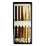 BergHOFF Bohemian Bamboo Chopsticks, Multi-Color Set of 5 Pairs thumbnail 3
