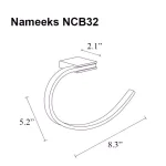 Nameeks General Hotel Wall Mounted Towel Ring, Chrome Finish thumbnail 2
