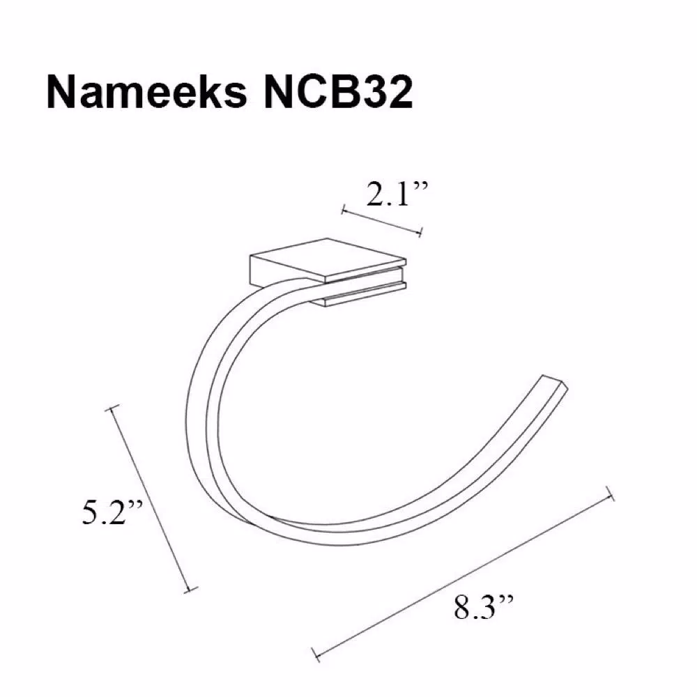 Nameeks General Hotel Wall Mounted Towel Ring, Chrome Finish