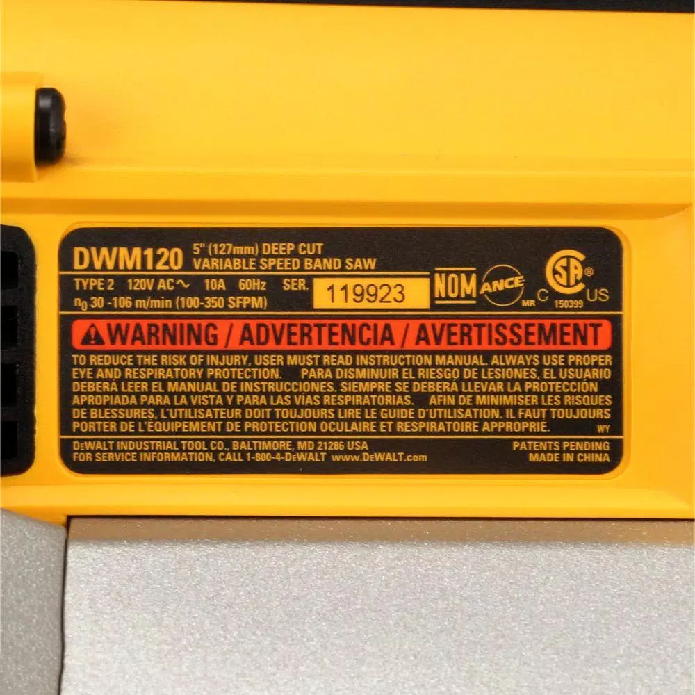 DEWALT 10 Amp Portable Deep Cut Band Saw Kit with Case